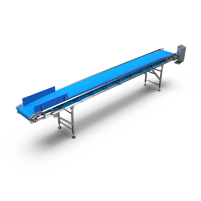 Hygienically designed trough belt - view from 35 degrees angle