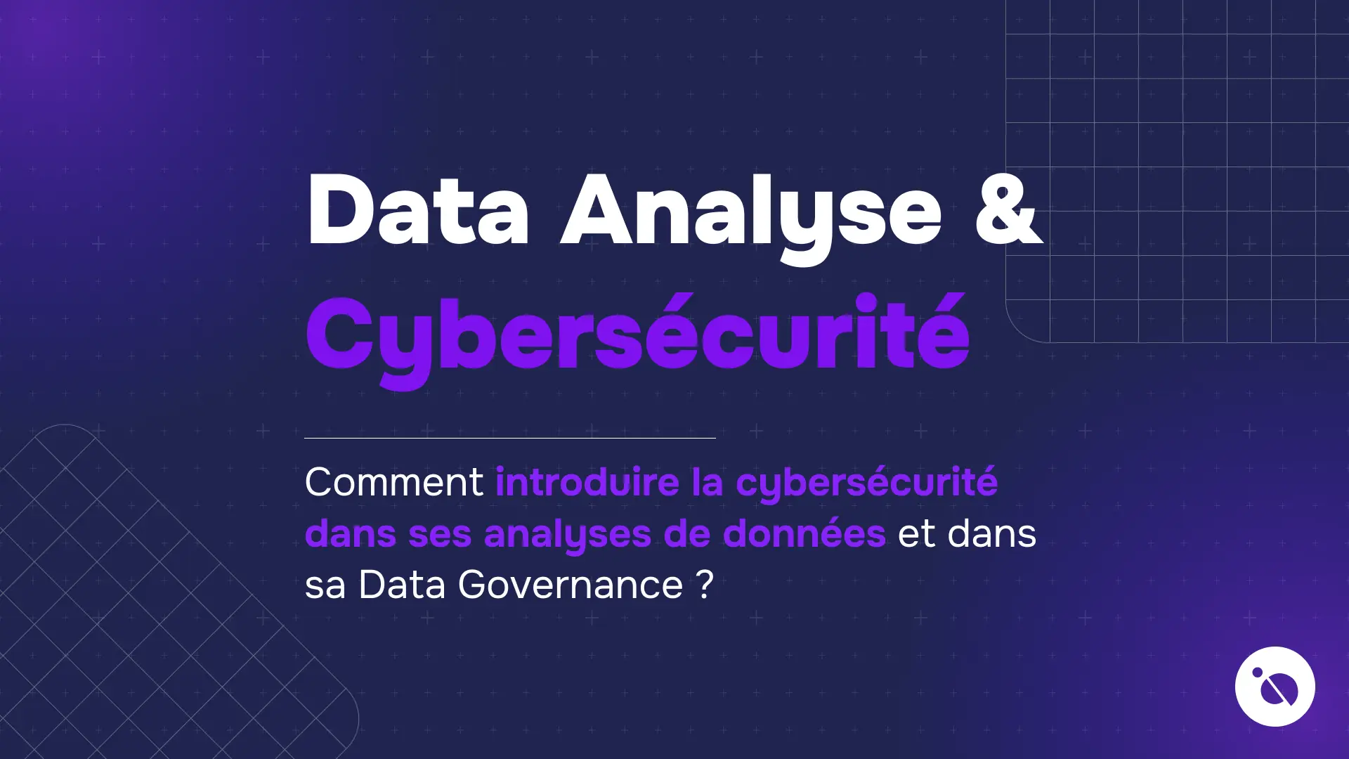 titre sur fond sombre, texte en blanc et violet sur la data analyse et la cybersécurité