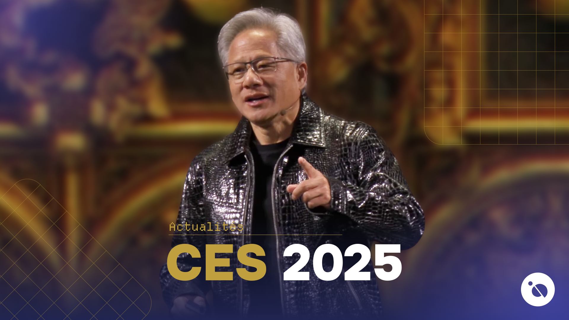 conférencier data en veste noire brillante pointant lors du ces 2025