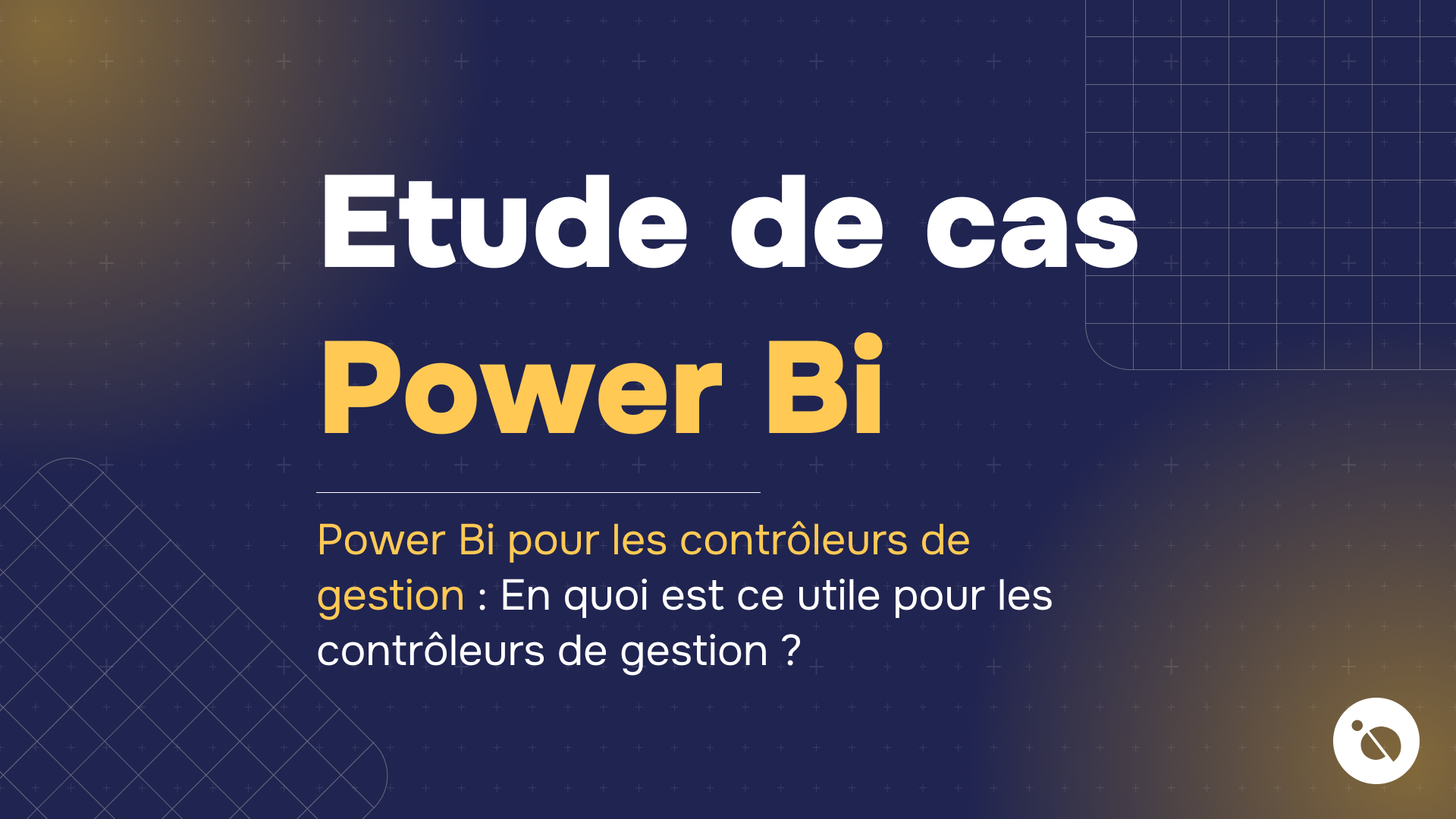 fond bleu nuit avec titre étude de cas power bi et sous-titre sur l’utilité pour contrôleurs de gestion