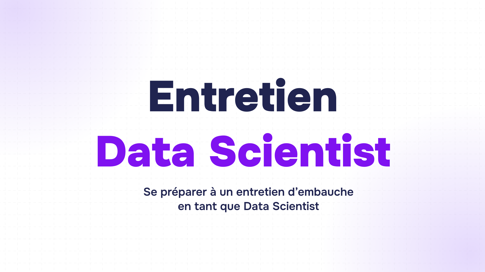 texte sur la préparation à un entretien en tant que Data Scientist avec des éléments graphiques modernes