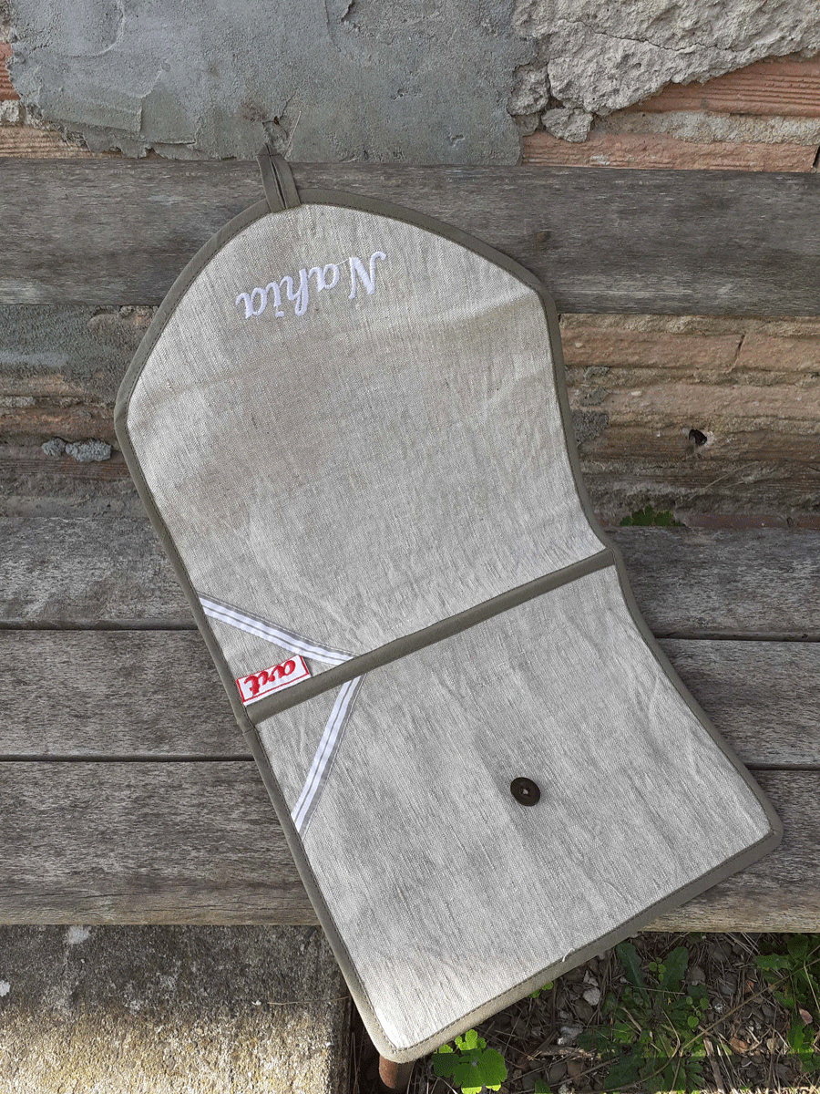 protège carnet de santé blanc cassé