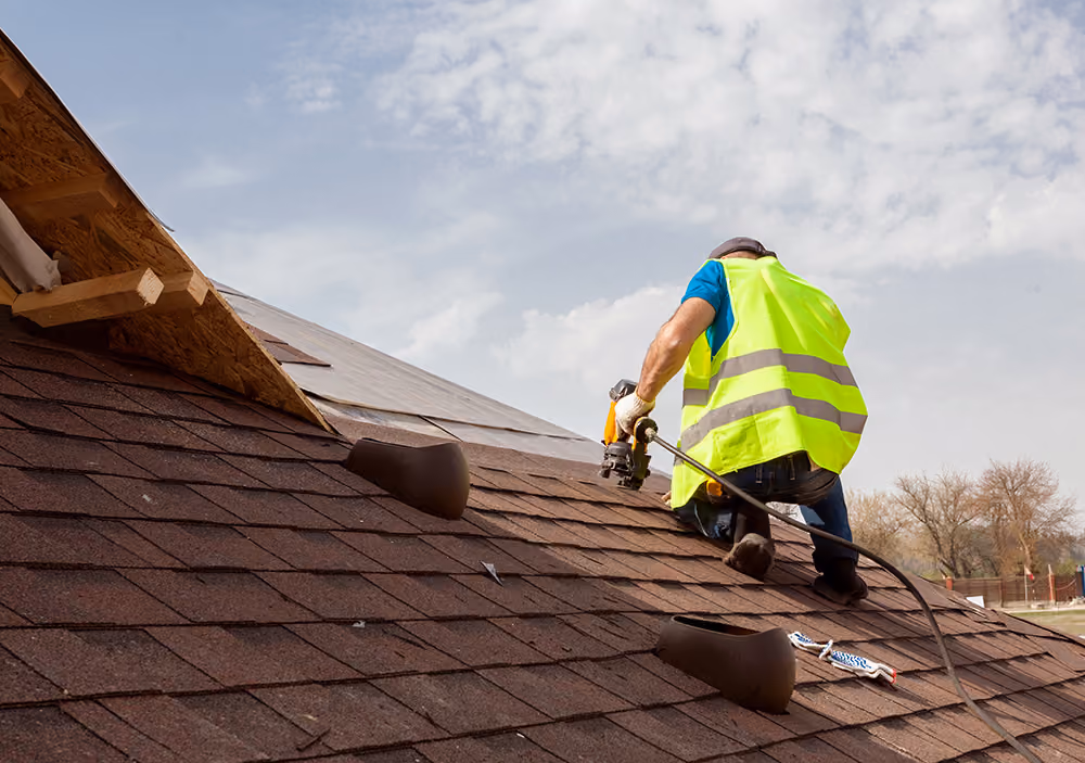 A male roofer