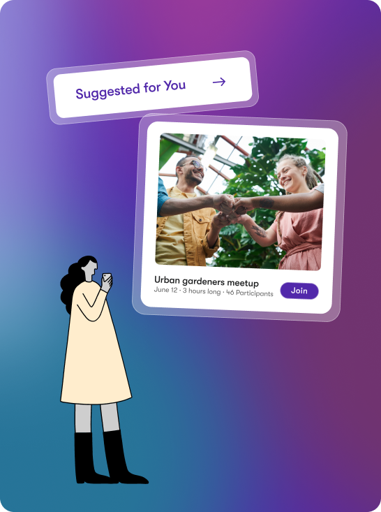 Aalto mobile app UI with two home listings and a title at the top saying 12 new matches