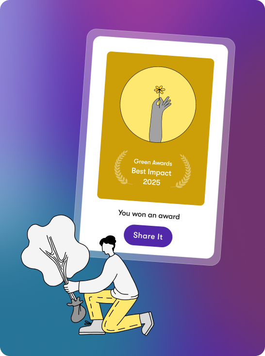 Mobile screen showing a kitchen with a virtual tour badge