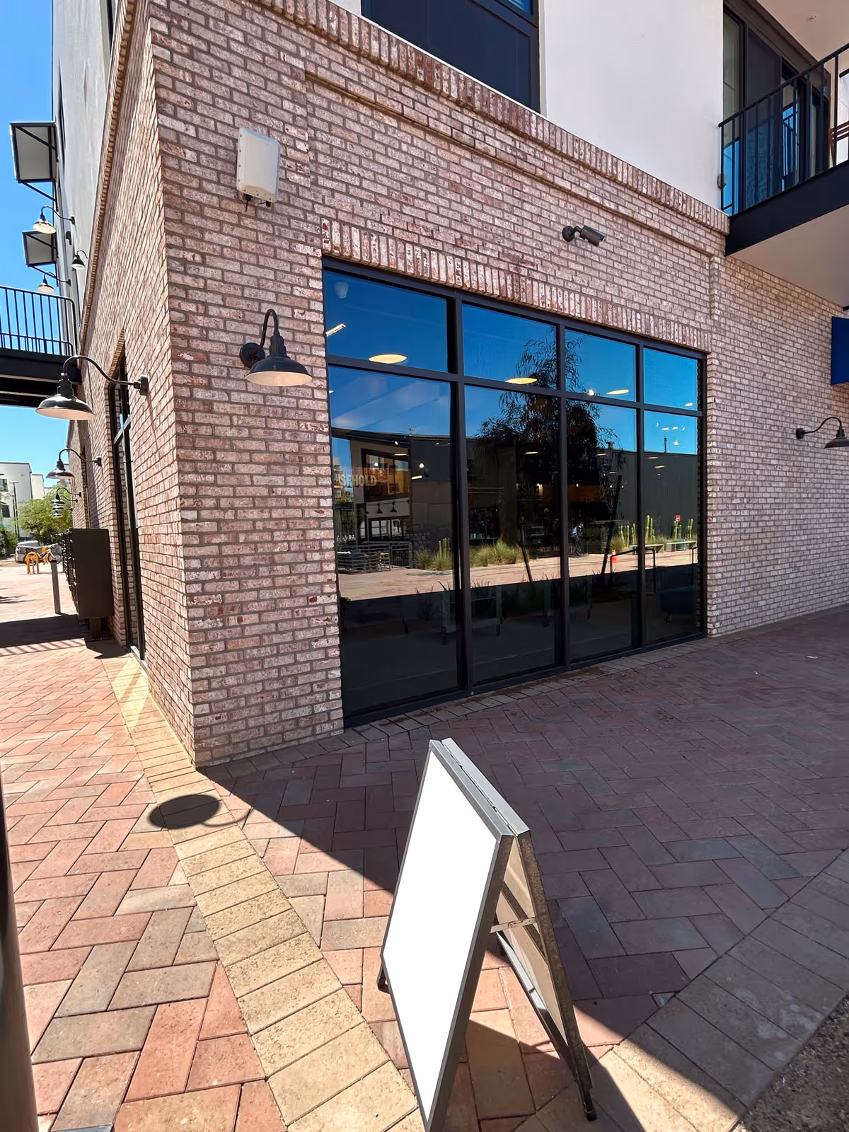 Commercial windows that have been cleaned by Highline Window Cleaning.