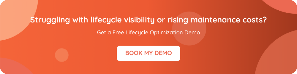 Asset Infinity lifecycle optimization demo CTA banner.