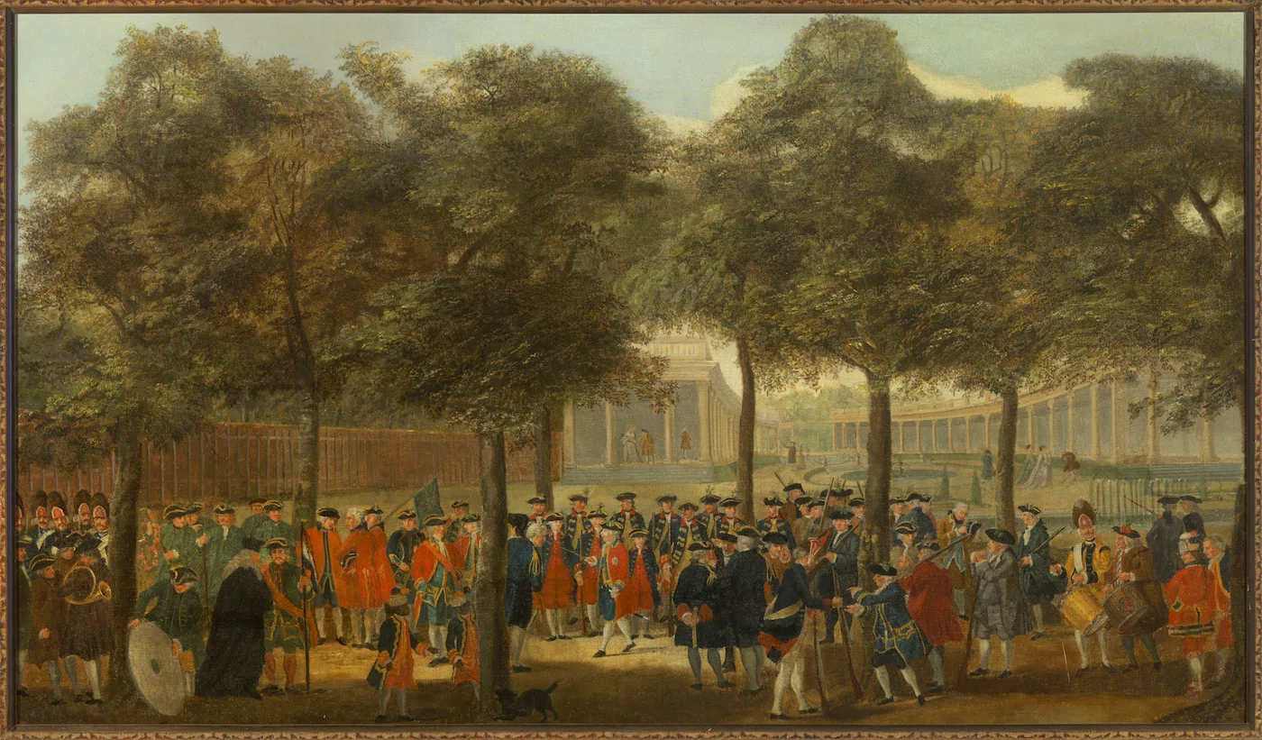 Tethart Philipp Christian Haag, De schutterij op Het Loo, 1770