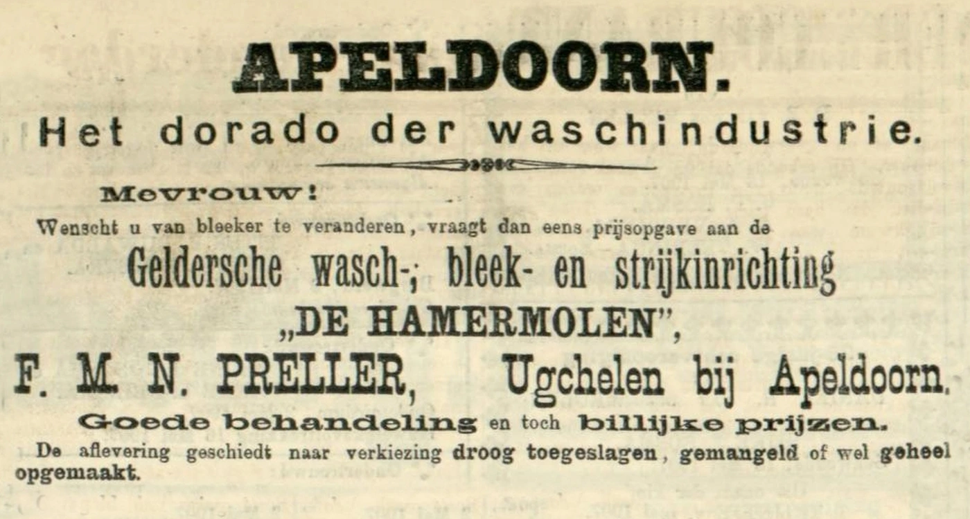 Advertentie in de Leeuwarder Courant van 9 mei 1907