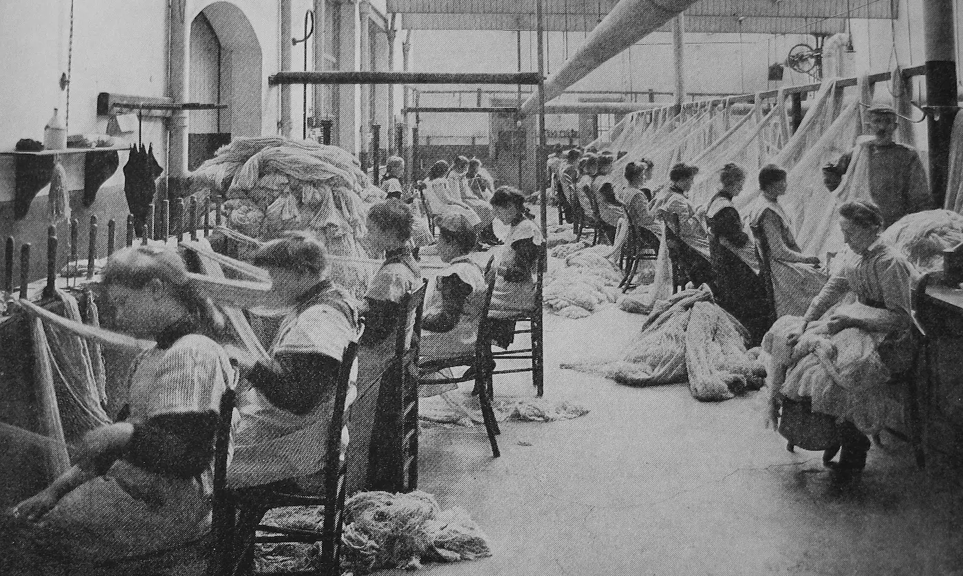 Werknemers van de Nettenfabriek, ca. 1910-1920