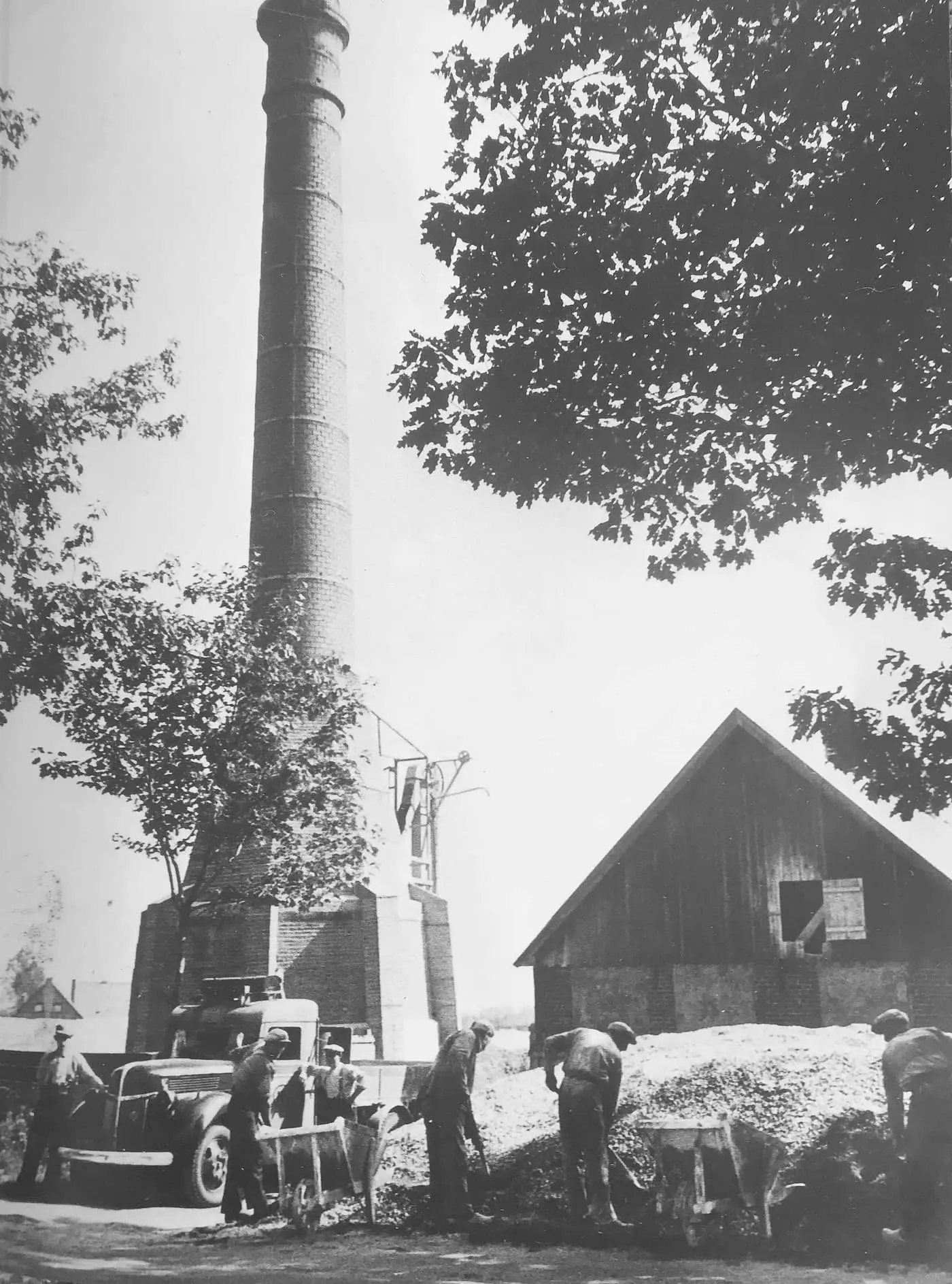 De schelpkalkbranderij rond 1950