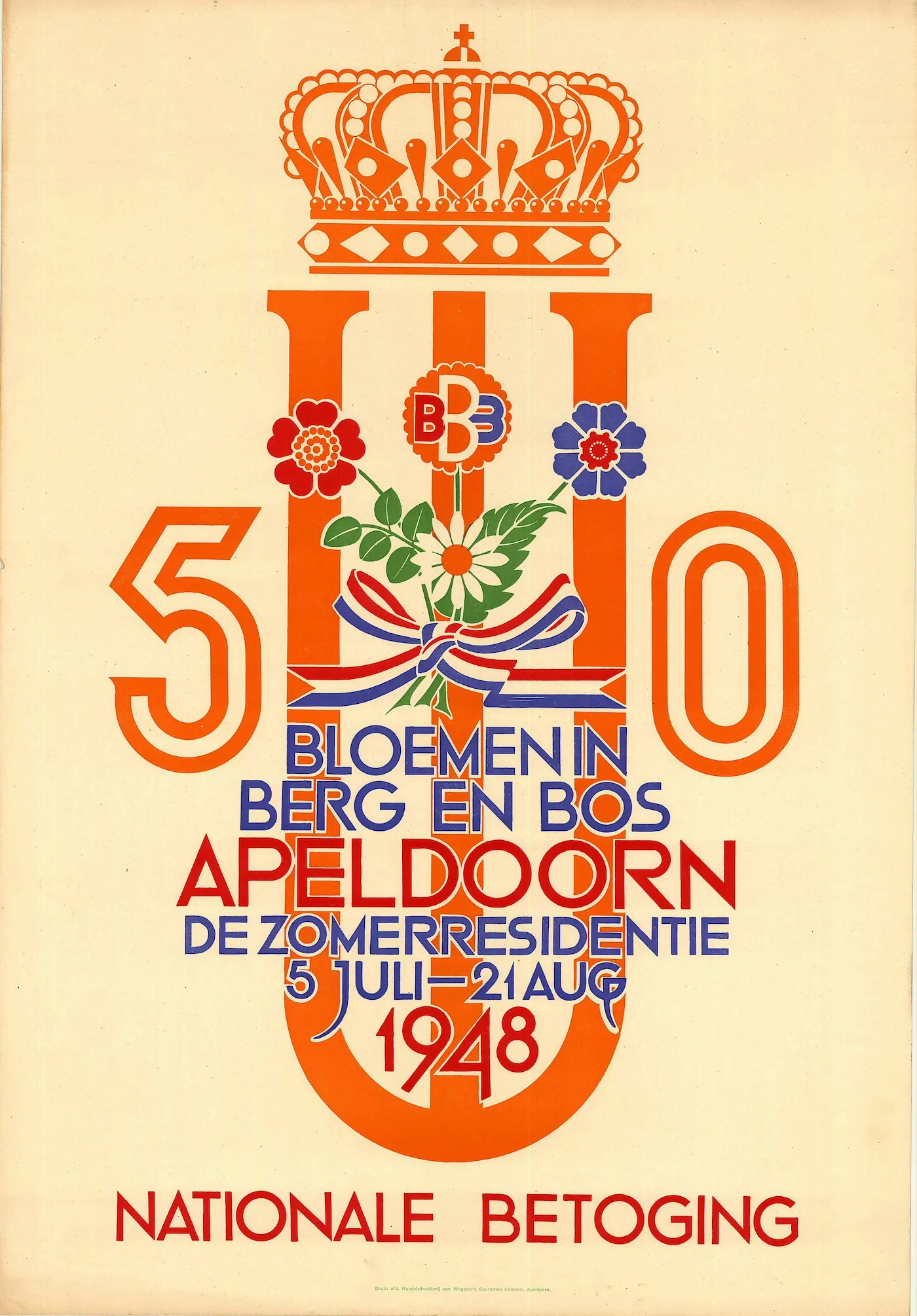 Affiche voor de bloemententoonstelling