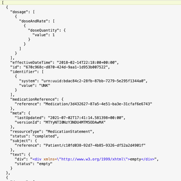 FHIR medication resource example
