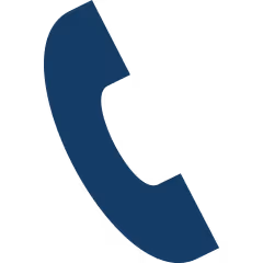 Dark blue telephone handset icon suggesting a phone call.