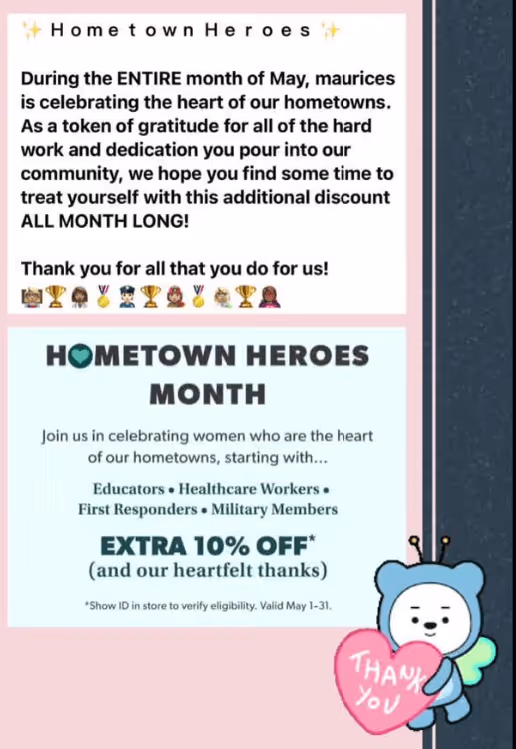 Hometown Heroes Month poster