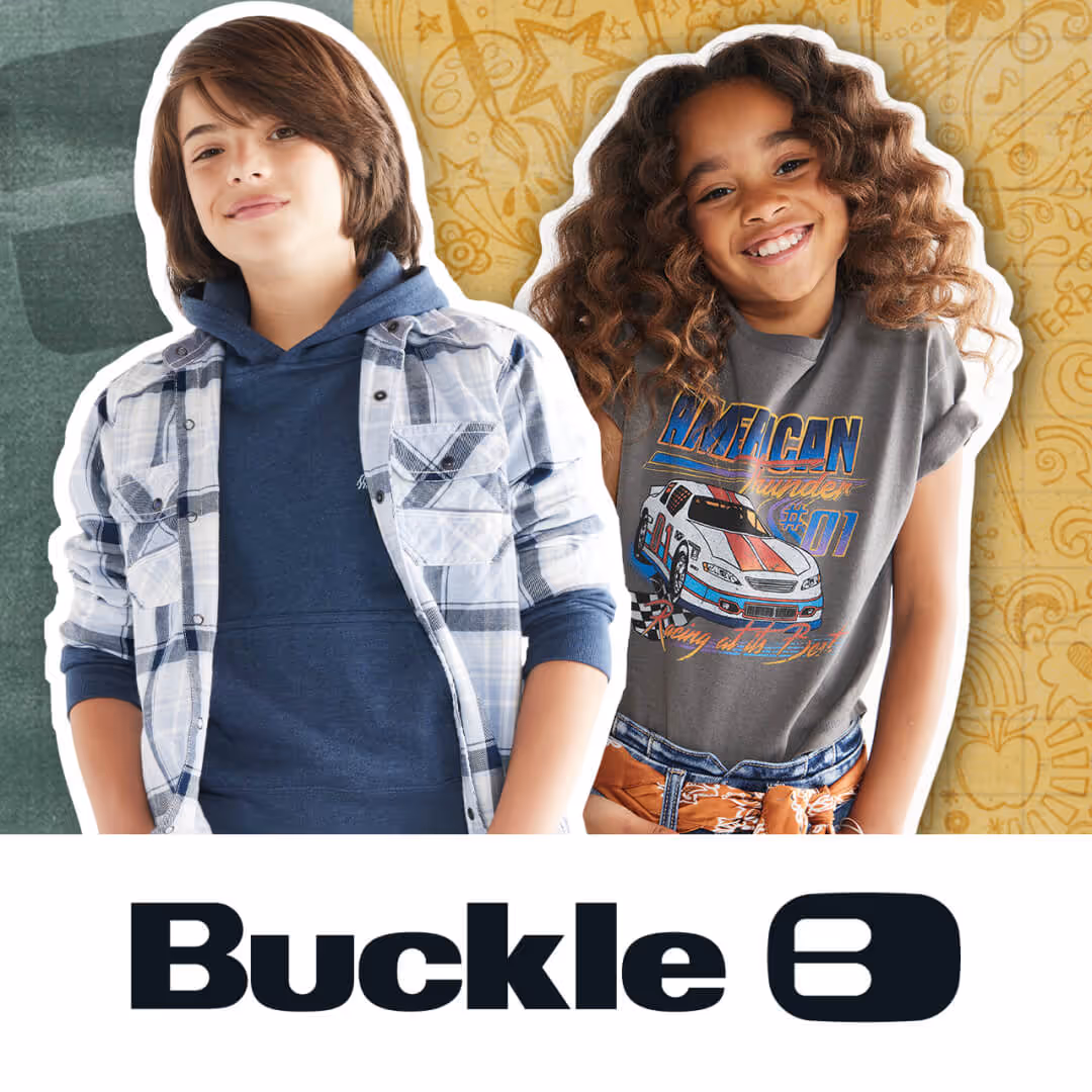 Tweens wearing Buckle apparel