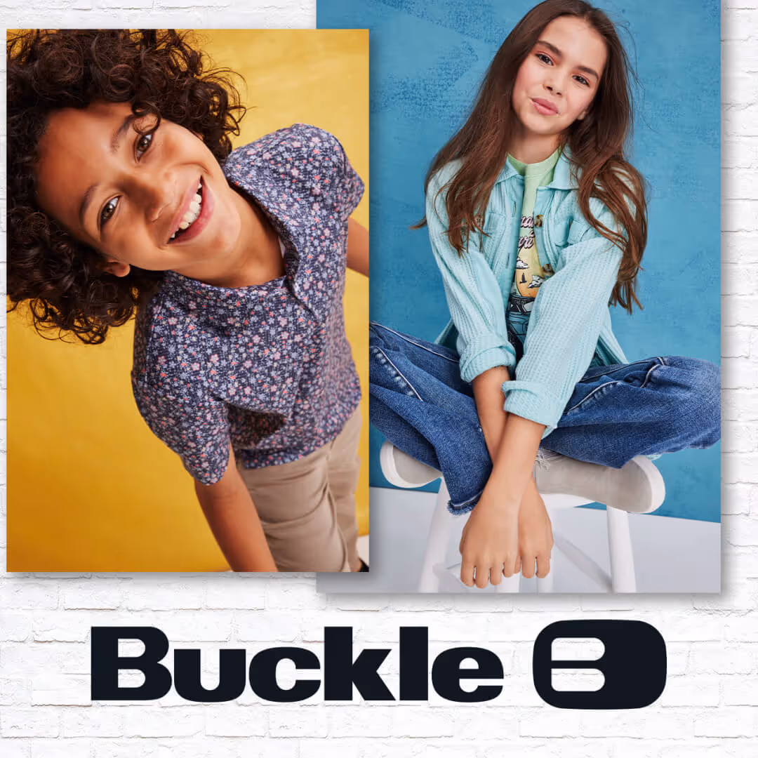Kids wearing Buckle apparel