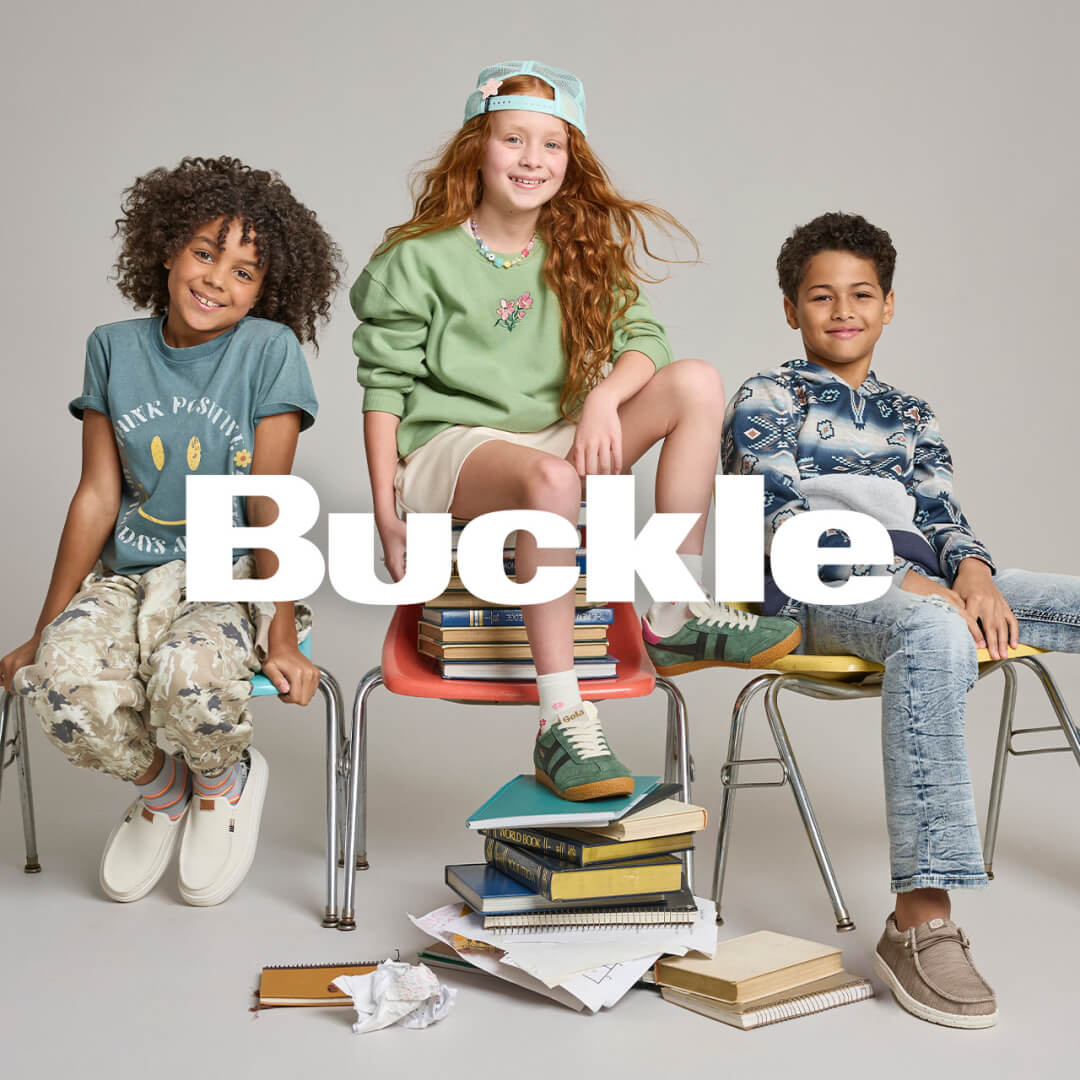 Kids wearing Buckle apparel