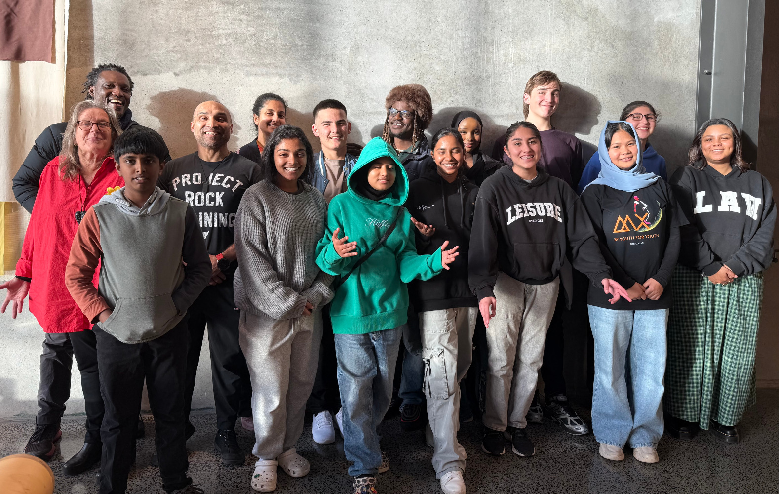 The mixers and crew who produced a song together in the studio.