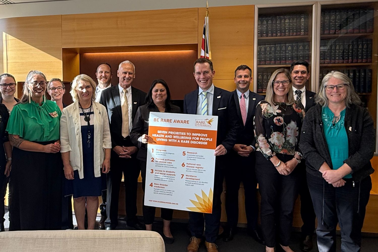 Rare Disorder advocate, Michelle, at NZ Parliament