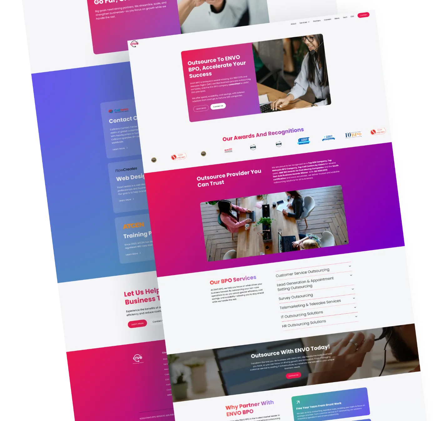 ENVO BPO website by FlowCreates