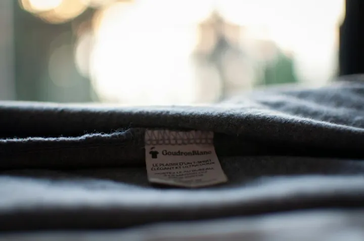 Care label inside a shirt
