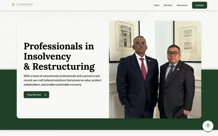 ADAMPRIMUS website by FlowCreates
