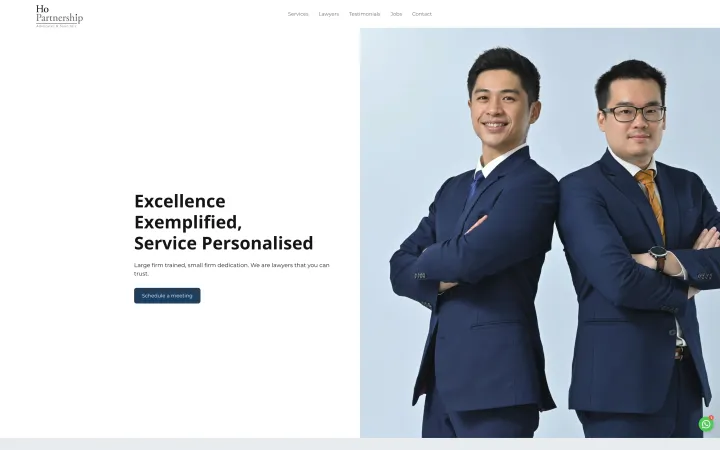 Ho Partnership website by FlowCreates