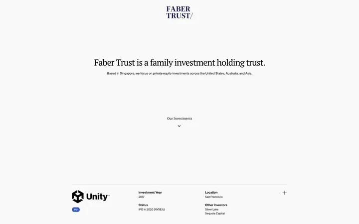 Faber Trust website by FlowCreates