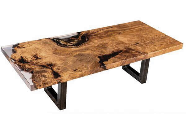 Alternative Sachwertanlage zu Aktien, Gold, Luxusuhren und Immobilien als einzigartigen Holztisch Designer Esstisch aus tausendjährigem Kauri Sumpfholz