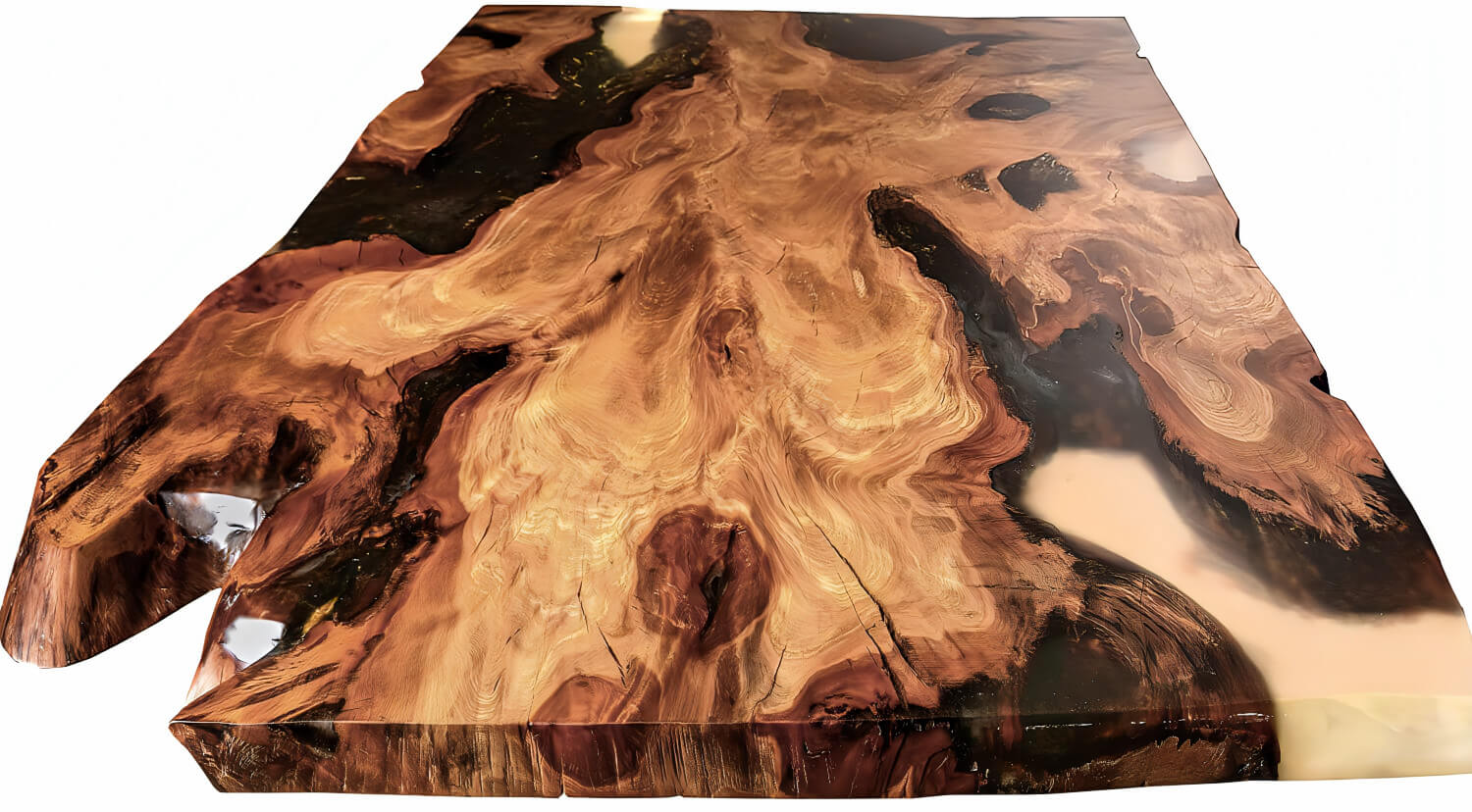 A sound investment and a timeless heirloom: a solid wood tabletop crafted from reclaimed wood, serving as both a timeless piece of designer furniture and an exclusive luxury dining table