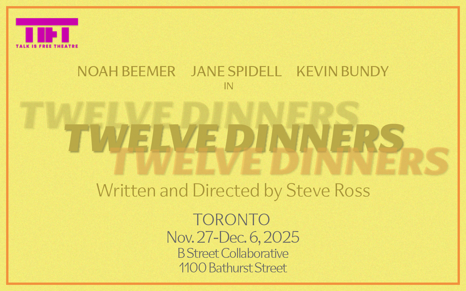 25-26 Twelve Dinners Toronto
