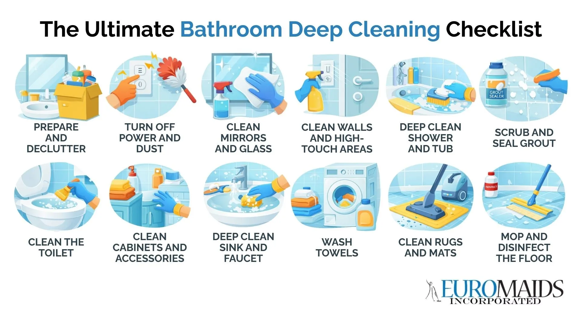 How to deep clean your bathroom in 12 steps