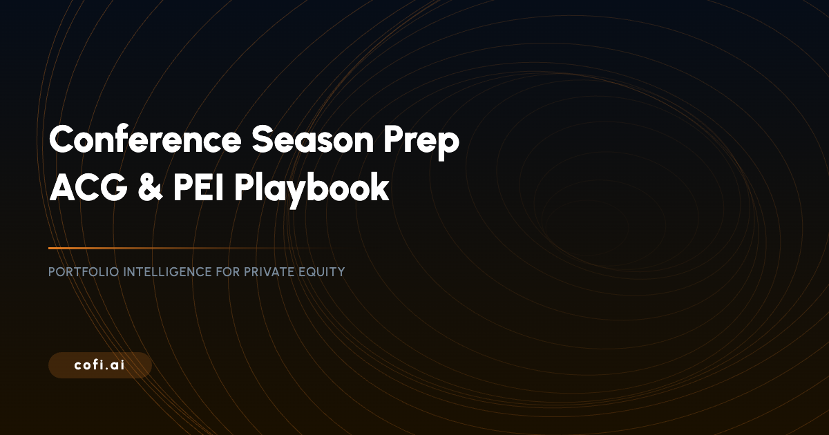 Conference Season Prep: What PE Leaders Are Actually Talking About