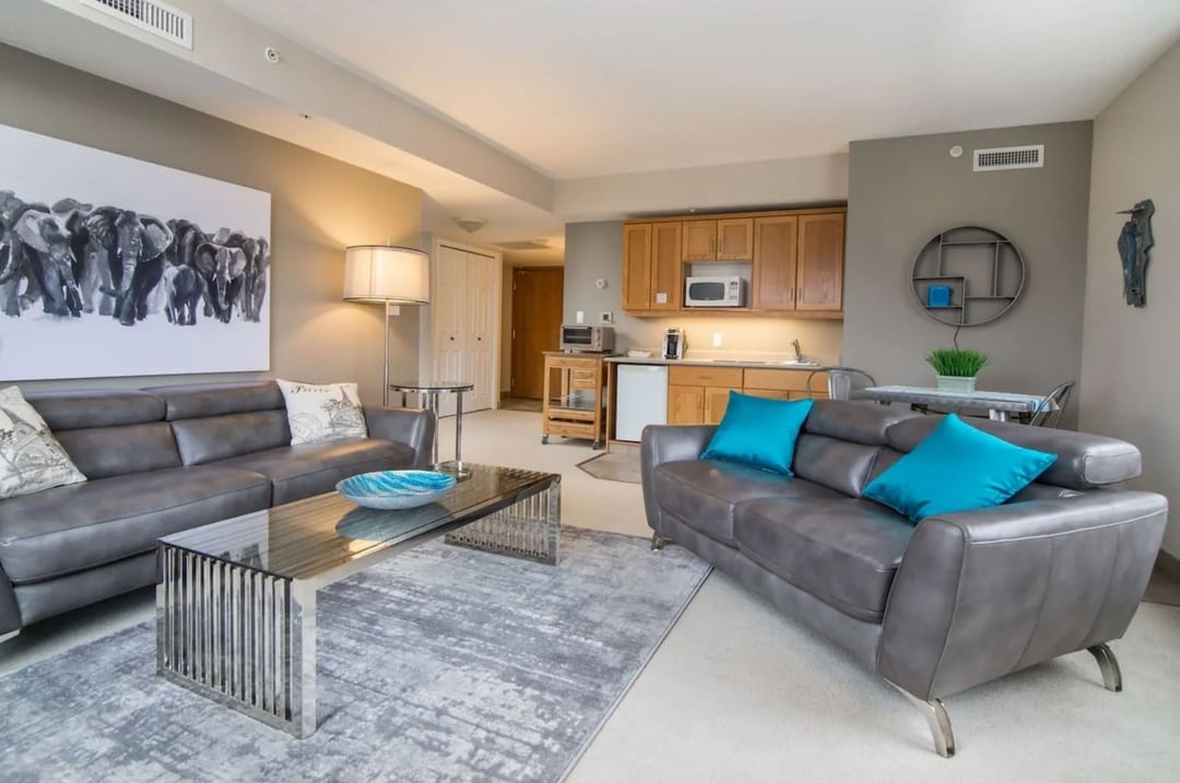 Living room of respite stay