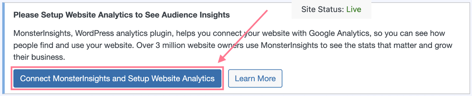 Monsterinsights with wordpress plugin image 