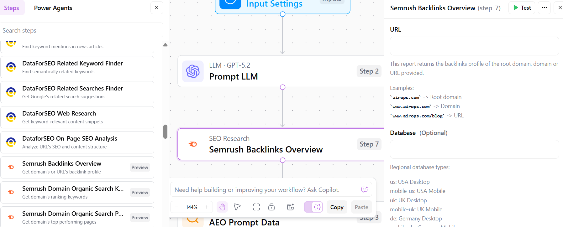 competitor views in Airops insights