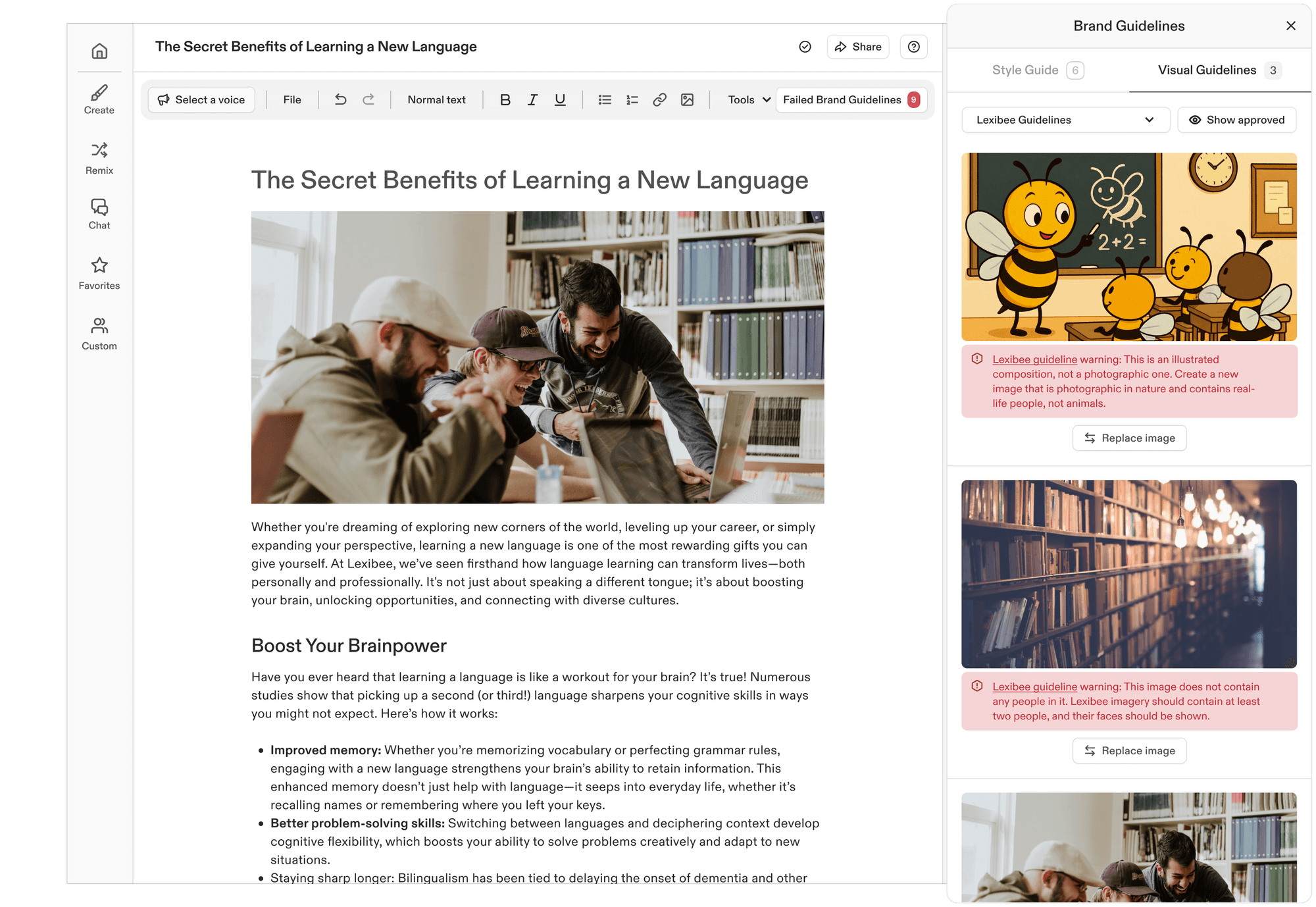 Jasper AI's content writing platform