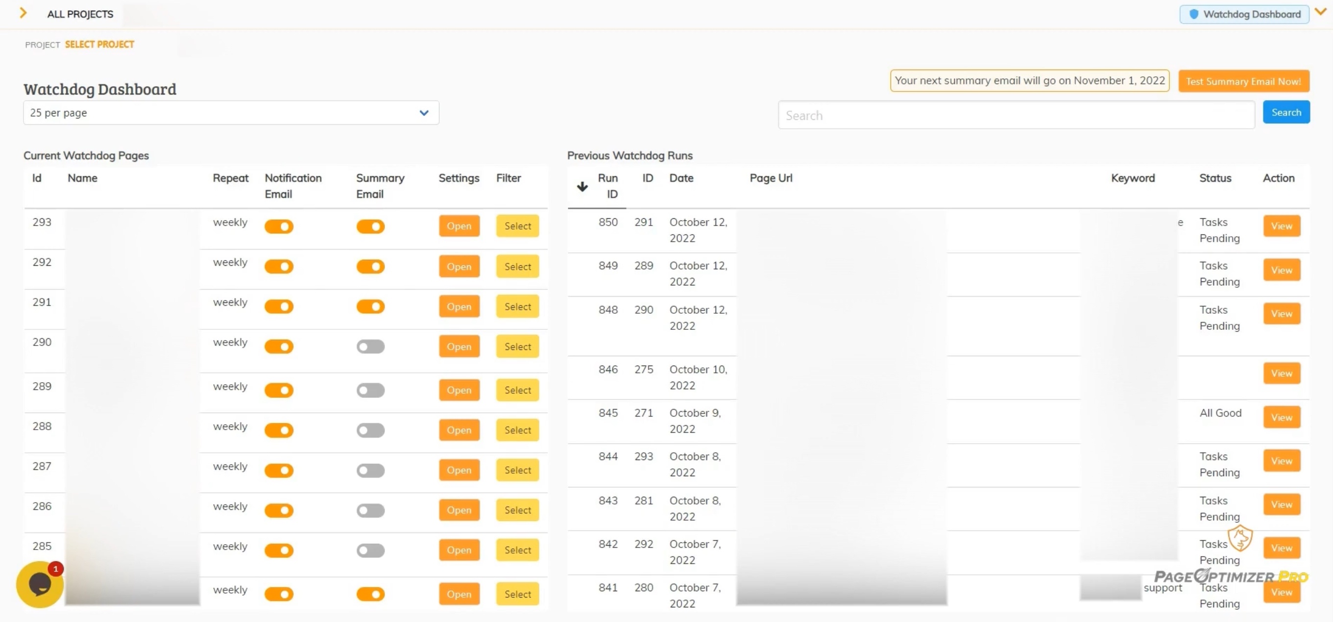 Watchdog dashboard on POP