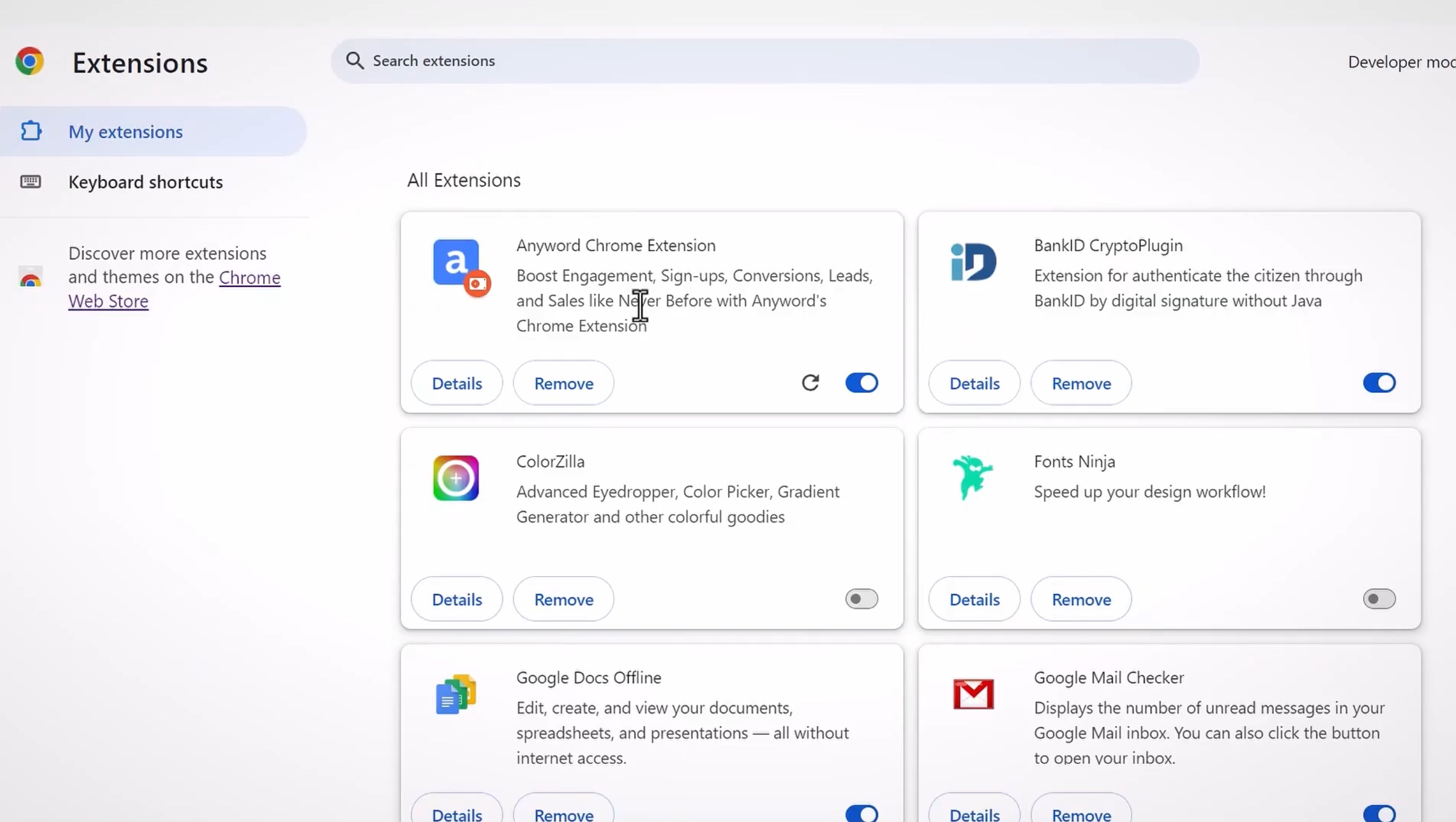 Anyword Chrome Extension