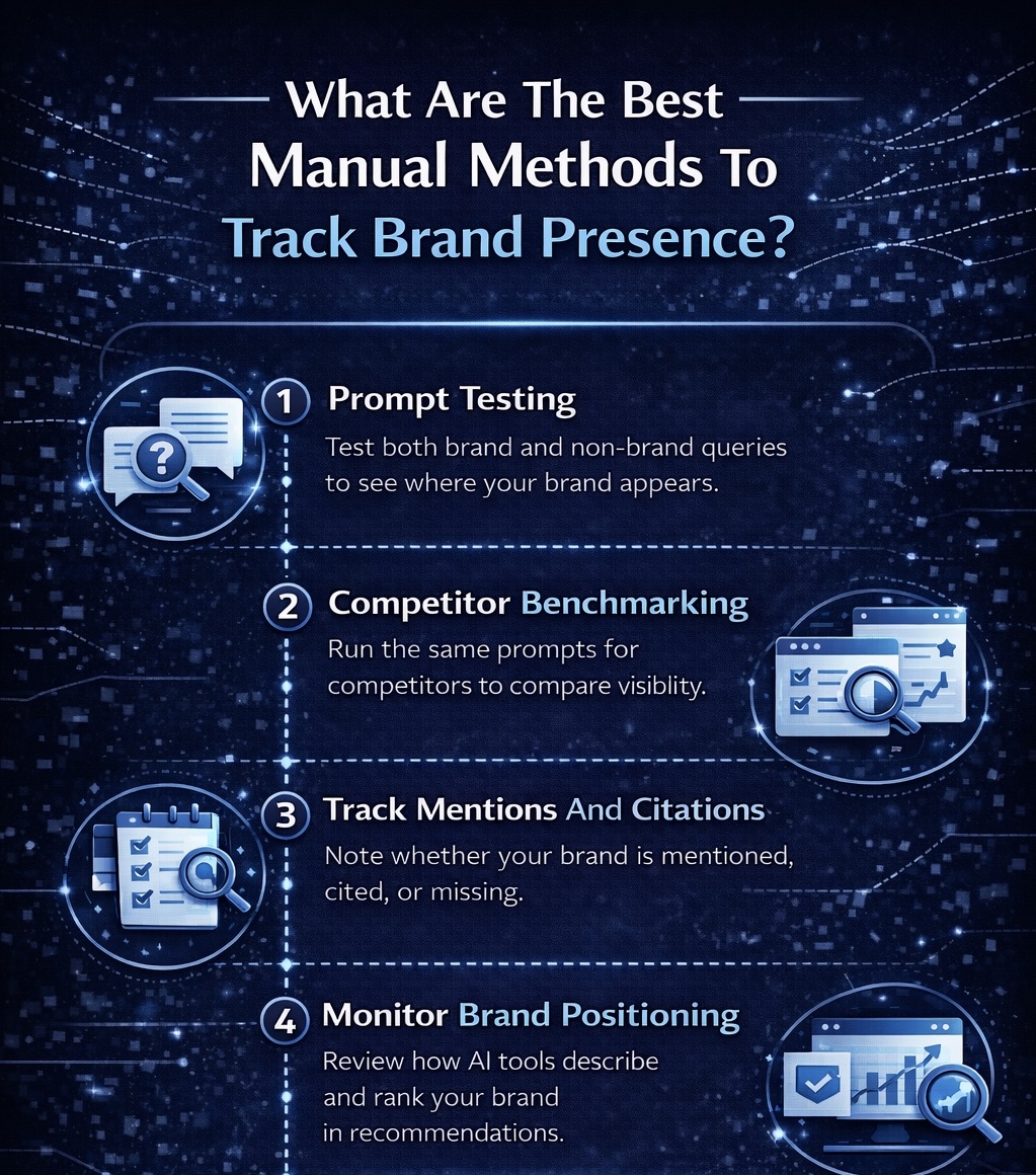 An Infographic on What Are The Best Manual Methods To Track Brand Presence.