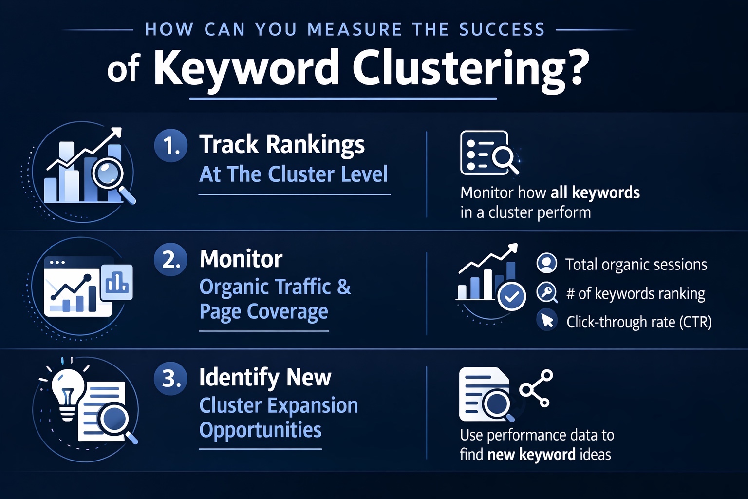 An Infographic on How Can You Measure The Success Of Keyword Clustering.
