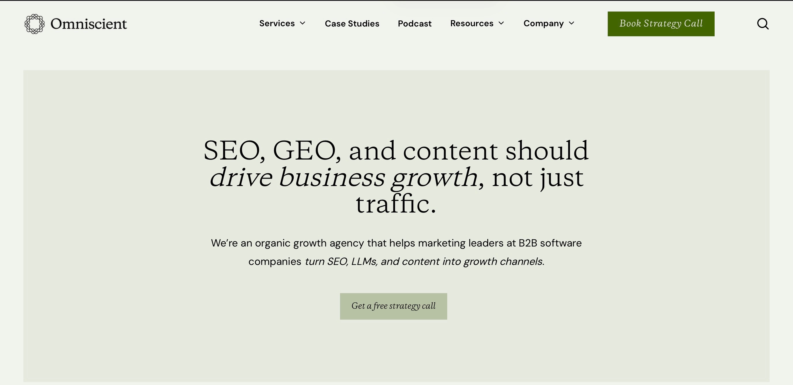 Omniscient Digital Homepage Screenshot