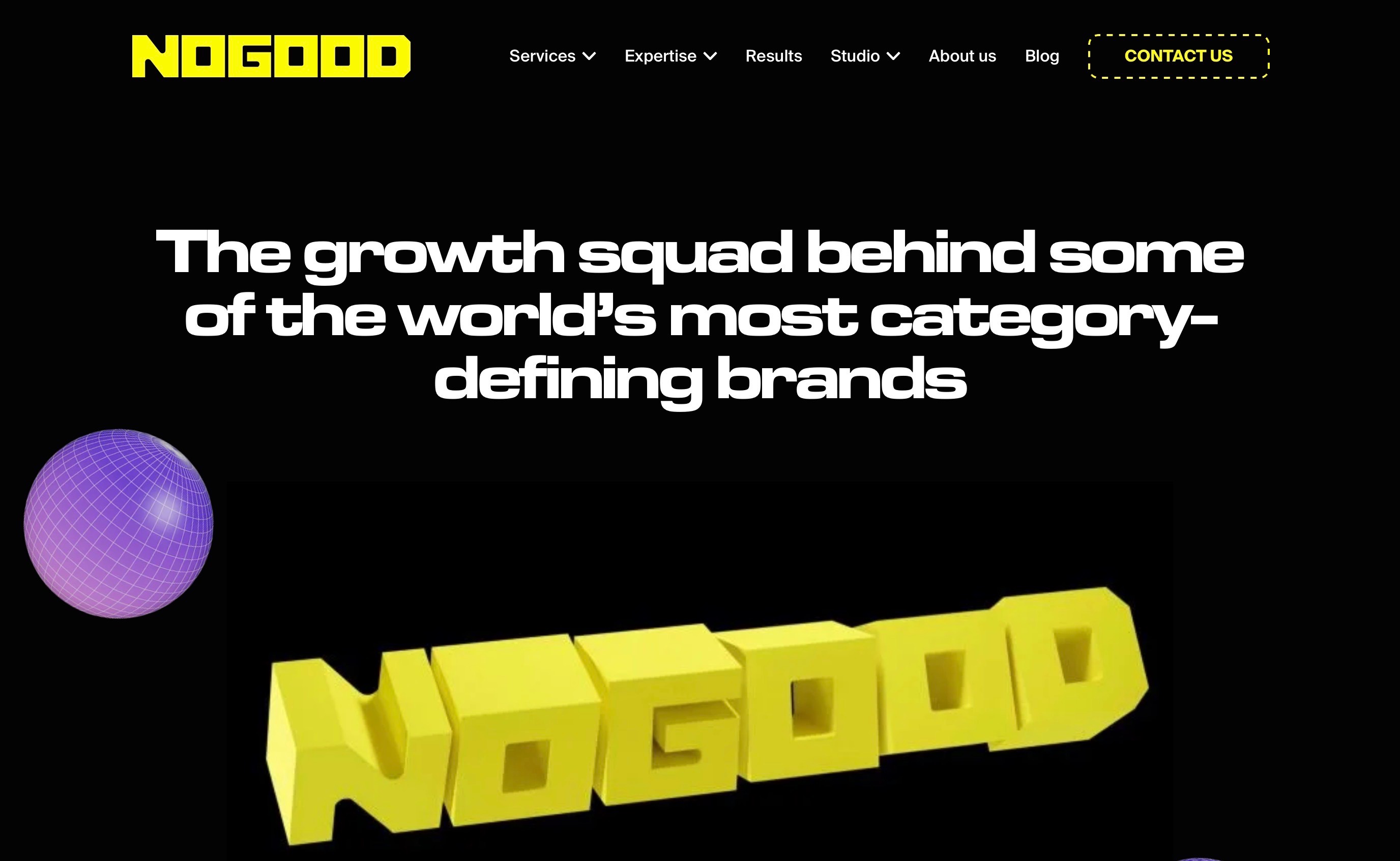 NoGood Homepage Screenshot