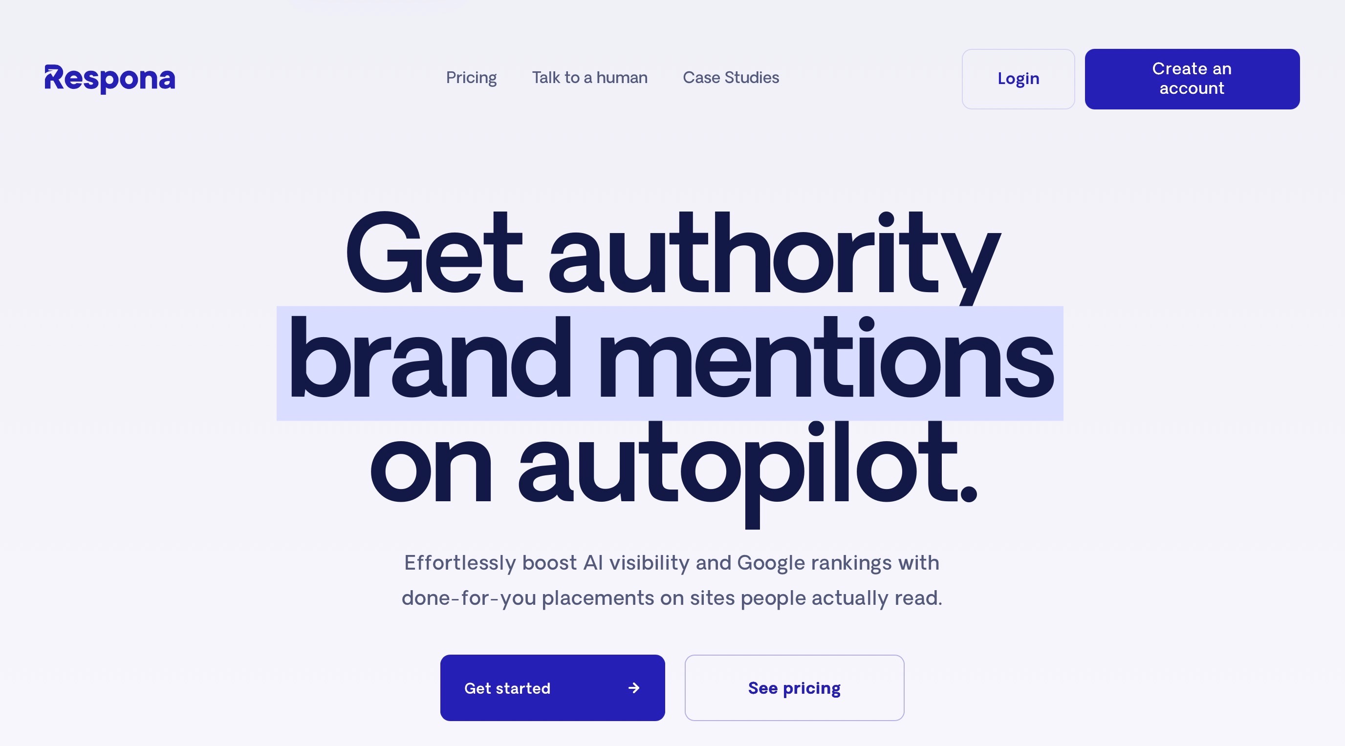 Respona Homepage Screenshot