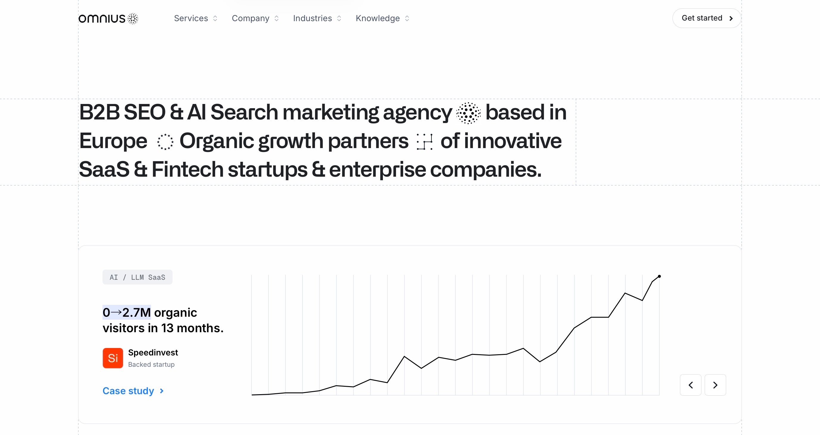 Omnius Landing Page Screenshot