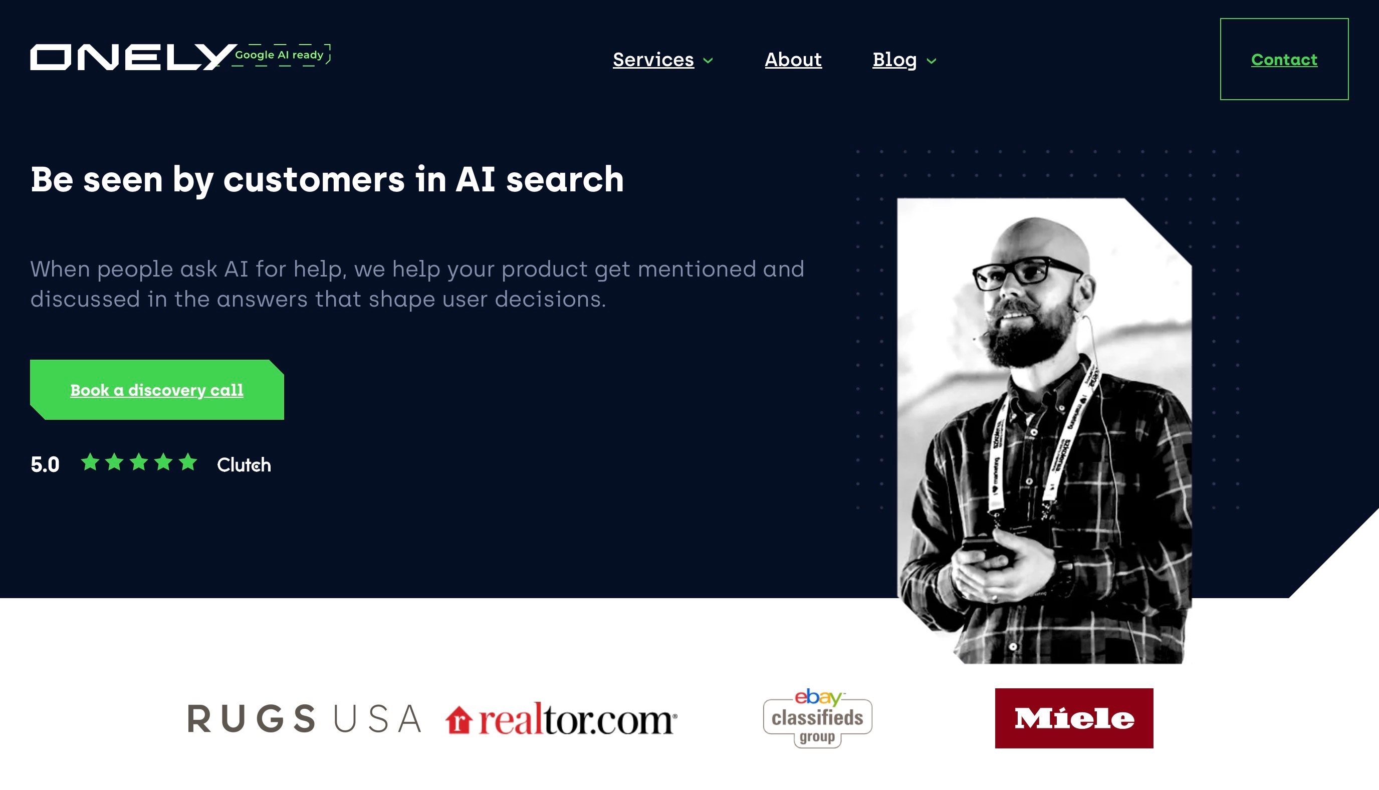 Onely Homepage Screenshot