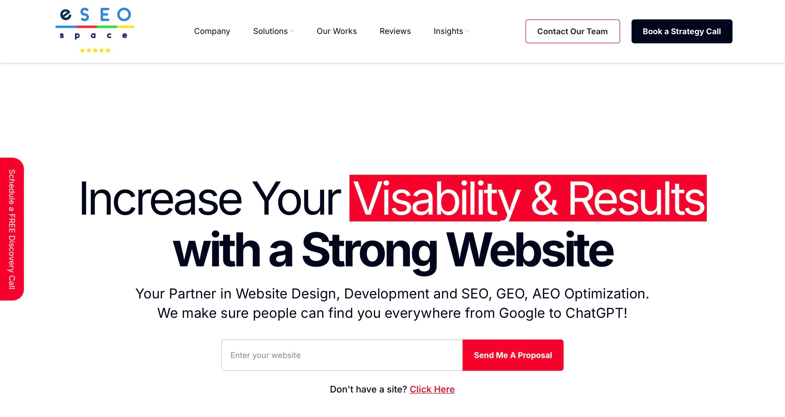 eSEOspace Homepage Screenshot