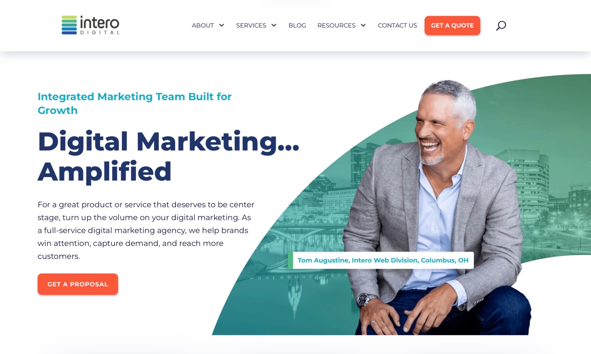 Intero Digital Homepage Screenshot