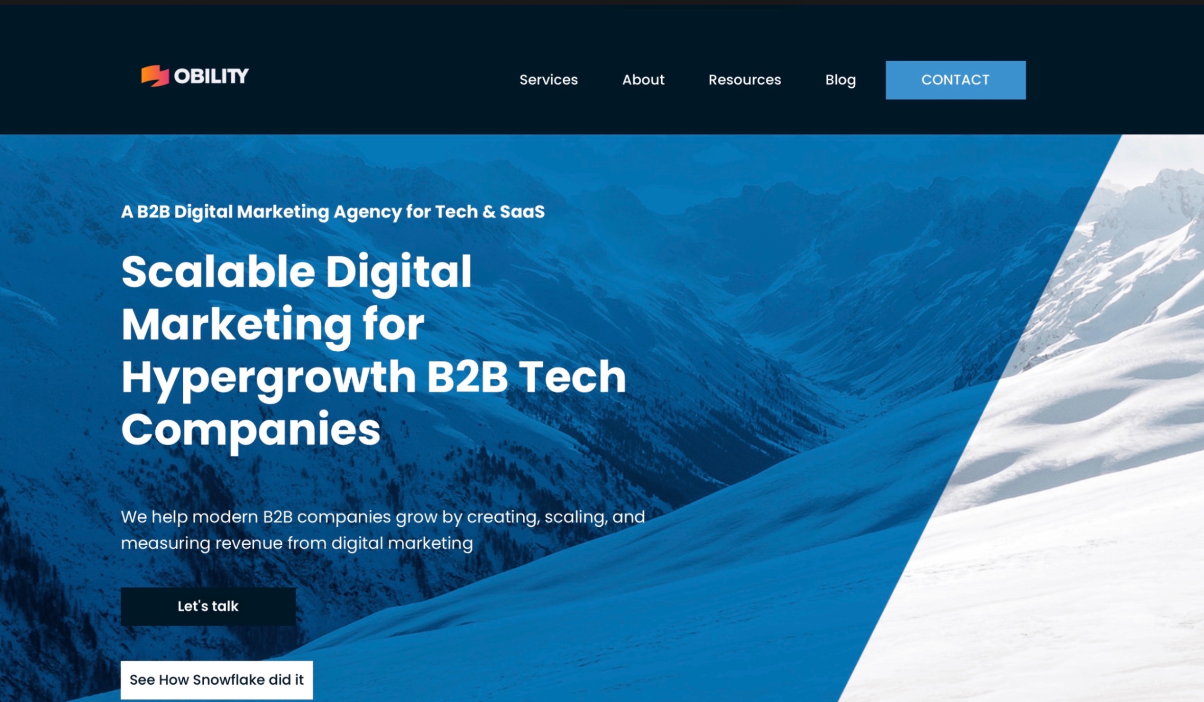 Obility Homepage Screenshot